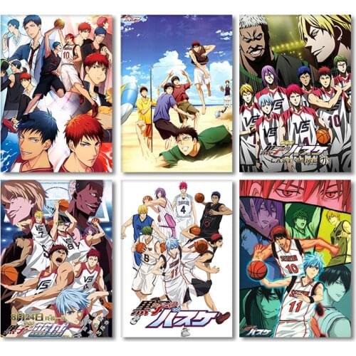 Japanese Anime Kurokos Basketball Wall Art Posters Prints and Paintings Modern Home Kids Room Bedroom Decor Cudros