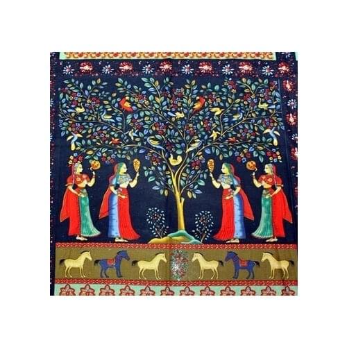 Zakka Linen 75cm*140cm Traditional Lady Printed Linen Fabric Fat Quarter Bundle Vintage Quilting Patchwork Tilda Fbric Sewing