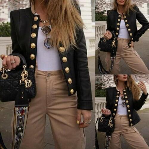 Winter Womens Blazer Suit Slim Jacket Casual Buttons Cardigan Coat Outwear Tops