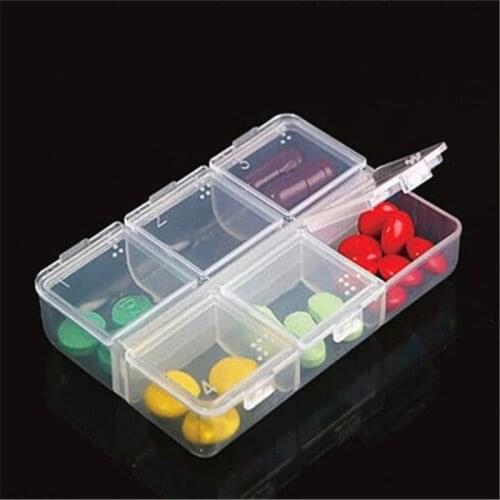 1PC New 6 Days Tablet Plastic Pill Box Holder Medicine Case Storage Organizer Container