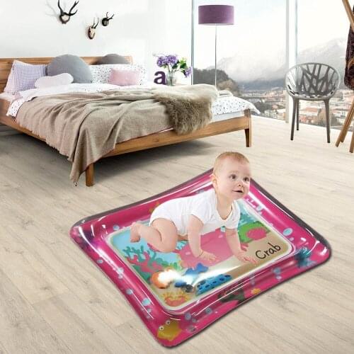 50 * 60cm Baby Inflatable Water Play Mat Tummy Time Infant Fun Mat Child Development Play Center with Hand Inflator Pump