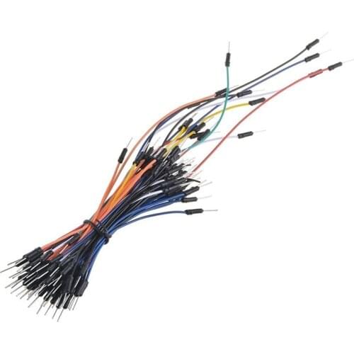 65pcs/lot Smart Electronics Jump Wire Cable Male to Male Flexible Jumper Wires for Arduino Breadboard DIY Starter Kit