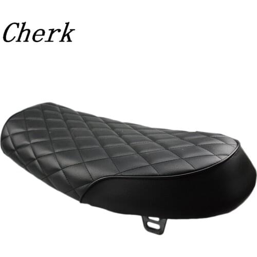 New Black Motorcycle Retro Seat Vintage Flat Brat Seat Cafe Racer Saddle Scramble For GN CB350 CB400 CB500 CB750 SR400 XJ XS KZ