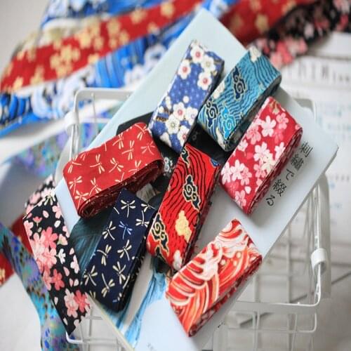 Dailylike Cotton Ribbons Cotton Strips Fabric Ribbon Patchwork Textile for Wrapping Fabric Edges Sewing Fabric DIY Gift Wrapping