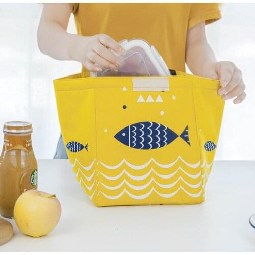 Canvas Lunch Bag Insulation Package Portable Cheap Waterproof Lunch Box Bag for Women Kids Men Cooler Lunch Box Bag Tote