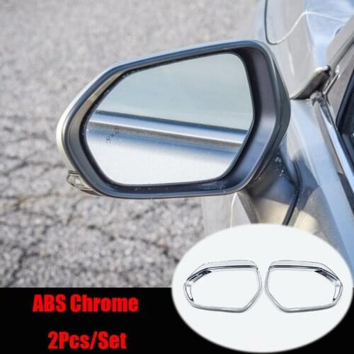 ABS Chrome For Toyota Avalon 2018 2019 Car rearview mirror block rain eyebrow Cover Trim Sticker Car Styling Accessories 2pcs