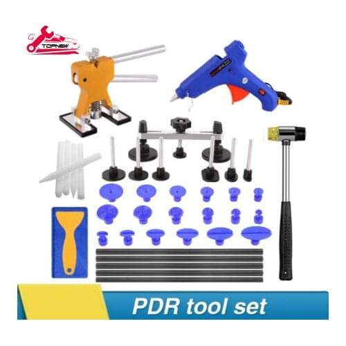 CAR DENT REPAIR TOOL DENT REMOVE FOR HAIL DAMAGE PAINTLESS DENT LIFTER HAMMER GLUE GUN TABS SUCTION CUPS HAND TOOLS