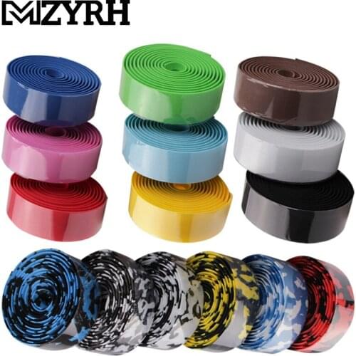 Road Bike Bicycle Handlebar tape Camouflage Cycling Anti-Slip & Damping Rubber Cushion Cycling Handle Wraps with Bar End Plugs