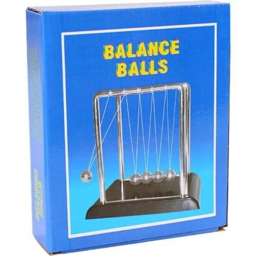 Newtons Cradle Steel Balance Ball Pendulum Desk Toys Games Desk Home Decoration Q6PD