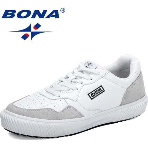 BONA 2021 New Designers Fashion Sneakers Men Casual Footwear Man Platform Vulcanized Shoes Mansculino Leisure Footwear Comfort