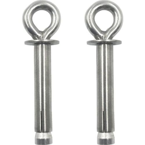 M12x110mm 304 Stainless Steel Ring Internal Expansion Lifting Expansion Eyebolt Pack of 2