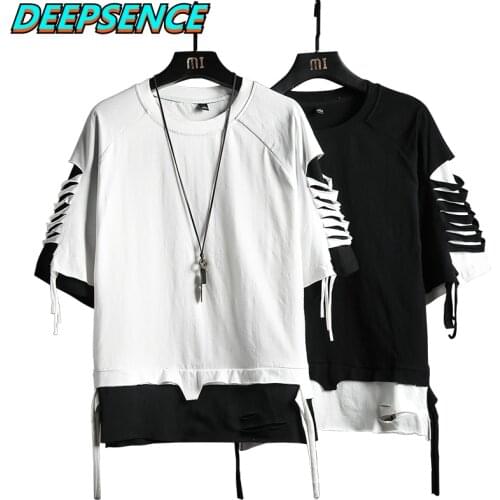 Men Women Spring Summer Casual Half Sleeve T Shirt Cotton Hip Hop Patchwork Loose Fit Fashion Streetwear T Shirt Tops Short Man