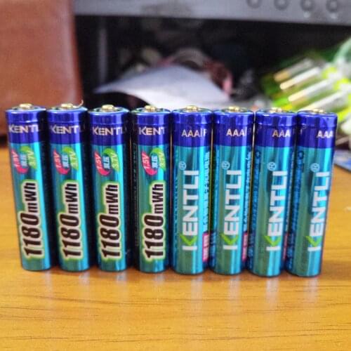 KENTLI 8pcs 1.5v 1180mWh AAA rechargeable Li-polymer li-ion polymer lithium battery