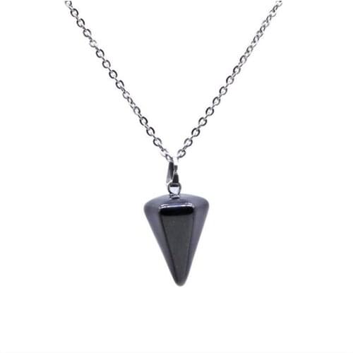 Fashion high quality natural Black Stone Jaspers Agates onyx bullet shape charms Chakra pendants fit necklace making Wholesale