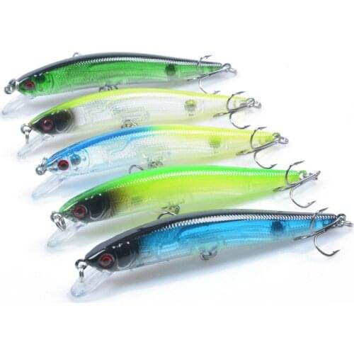 POETRYYI Direct selling hot sale 1 pcs 10cm 8.5g hard minnow plastic bait 3d eyes fishing crankbait tackle wobbler lure