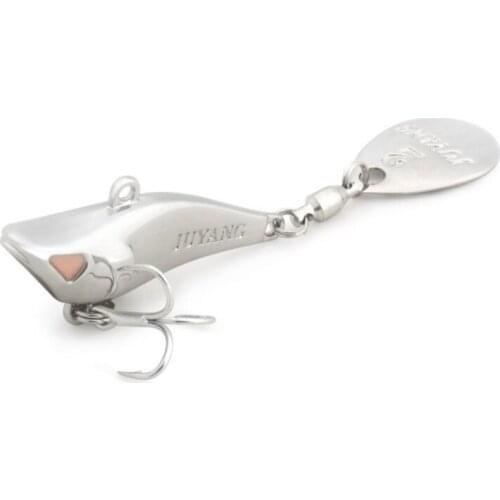 Full metal empty vib with noise platte on its tail for fishing in deep water area