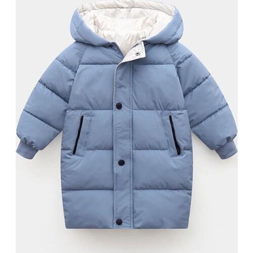 Toddler Baby Boy Coat Cotton Down Jacket for Girls Parkas Winter 2021 Child Coat Blue Girls Winter Jacket From 4 To 12 Years