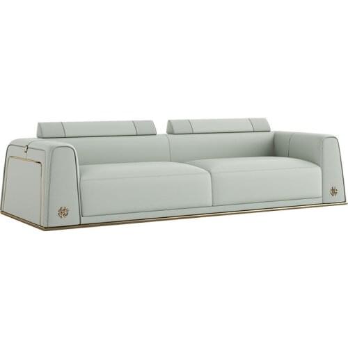 Light luxury leather high-end sofa modern simple living room high-end luxury designer sofa furniture