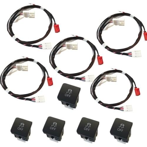 RWSYPL Electronically Controlled Driving Stability System Switch ESP OFF ASR Button & Cable Harness For VW Golf 5 MK6 Jetta mk6