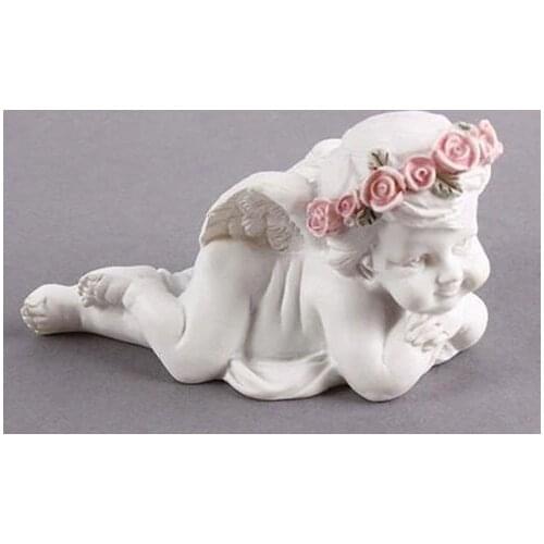 Silicone Angels Molds Baby Mold Silicone Handmade Mould Soap Mould Candle Moulds Aroma Stone Mould 3d Angel in a Wreath Silicone