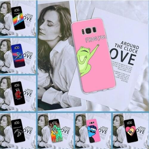 Funny Cat Frog Heart Phone Case Silicone For Samsung Galaxy S5 S6 S7 Edge S8 S9 Plus Soft Back Cover For Samsung Note 9 8 5 4
