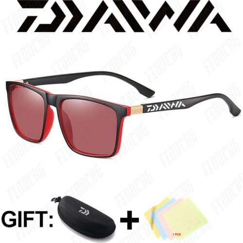 Daiwa Driving Polarized Sunglasses Aluminum Frame Sports Fishing Sunglasses Men Driver Retro Goggles Eyewear UV400 Anti-Glare