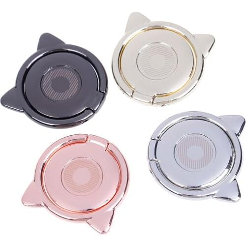 Alloy Cat Ear Cute Finger Ring Mobile Phone Smartphone Stand Holder For All Smart Phone