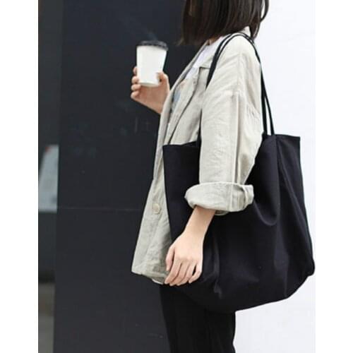 New Luxury Designer Handbag Large Capacity Minimalist Style Ladies Shoulder Bag Casual Canvas Bag Solid Color Tote Bag Large Bag