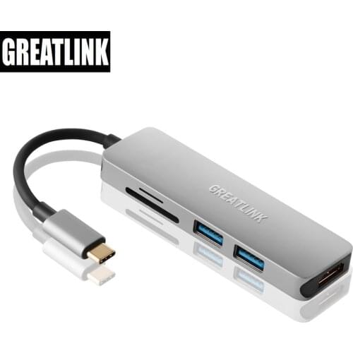 USB Type C Thunderbolt 3 AUX Cable HDMI 4K Splitter USB-C To USB 3.0 Adapter SD TF Card Reader Converter Type-C Cable Hub Dock
