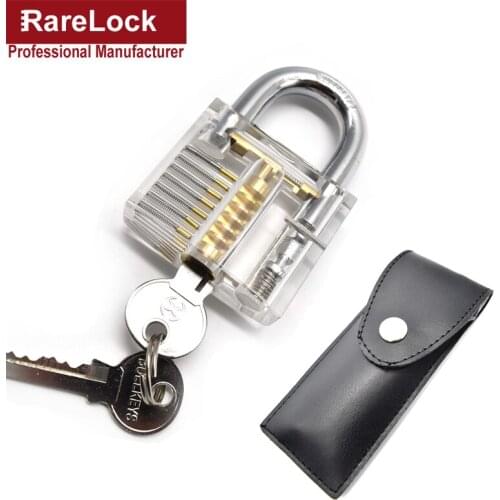 Practice Padlock with Locksmith Tool Set Broken Key Extractor Removing Hooks Lock Pick Kit Rarelock MMS338 cc