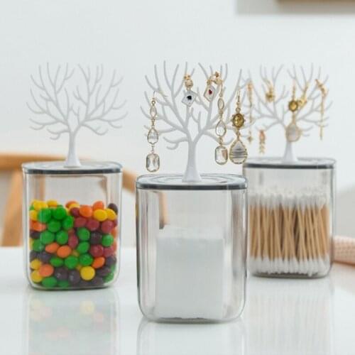 Creative Clear Cotton Swab Storage Box Cosmetic Makeup Dispenser Toothpick Container Case Holder Organizer