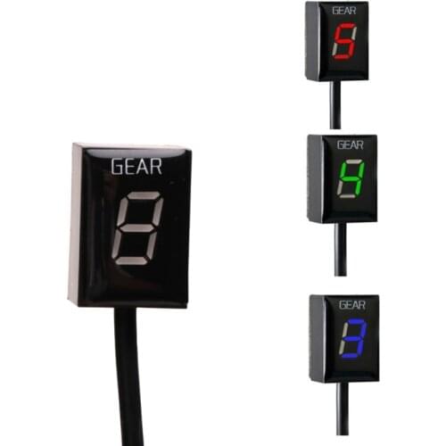 Universal Speedometer Speed Digital Display Portable Motorcycle Gear Indicator Dashboard with Blue/Green/Red Display Number