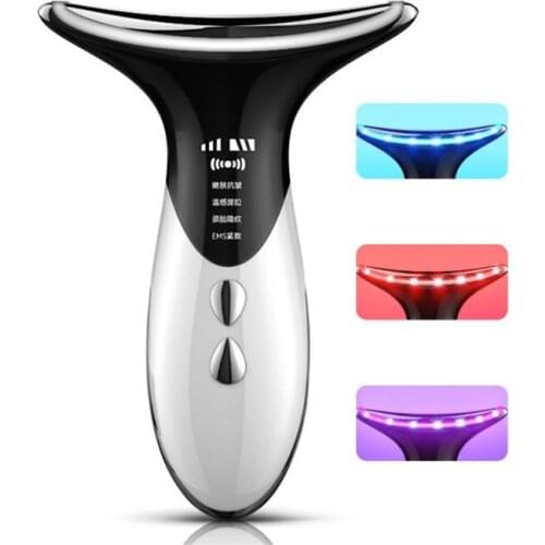 Neck Beauty Device Neck Lifting and Tighten Massager Removal Double Chin Neck Device LED Photon Therapy Anti-wrinkle Neck Care