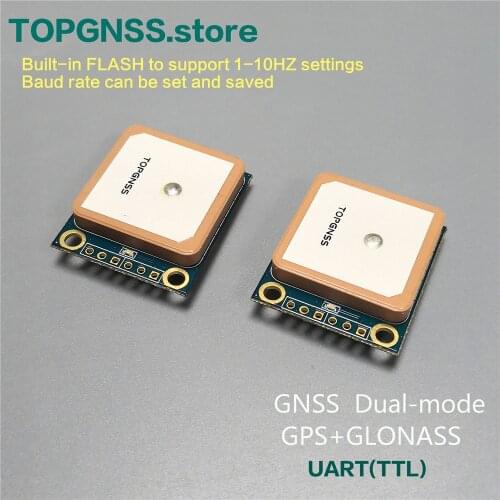 Built-in FLASH,NMEA0183 FW3.01 3.3-5V GPS Modue UART GPS GLONASS dual mode M8n GNSS Module Antenna Receiver