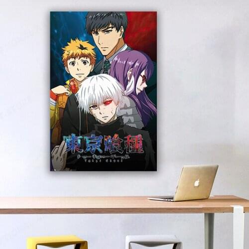 Japanese Anime Kaneki Ken Tokyo Ghoul Wall Print Canvas Painting Nordic Style Prints Picture for Living Room Home Decor Cuadros