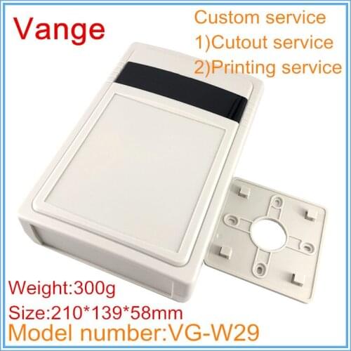 1pcs/lot industrial control project box 210*139*55mm ABS box plastic enclosure diy wall-mounted for signal launcher PCB