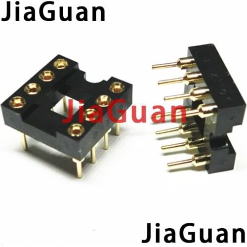 10PCS original Taiwan Nextron 8P full gold-plated luxury IC seat DIP-8 round hole socket audio amplifier DIP8 Standard 8p ic