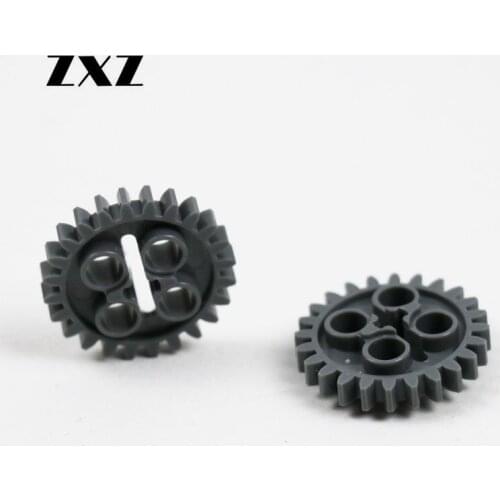 100pcs Part 3648b Technical Gear 24 Tooth New Style with Single Axle Hole Wheel 24 Tooth MOC Sets Accessory Technik Blocks Parts