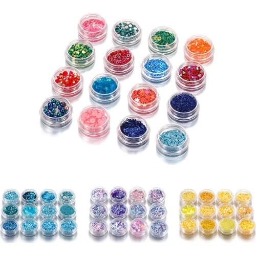 12bottles/set Nail Glitter Colorful Nail Art Powder Dust UV Epoxy Resin Filling For DIY Jewelry Making Supplies Accessories