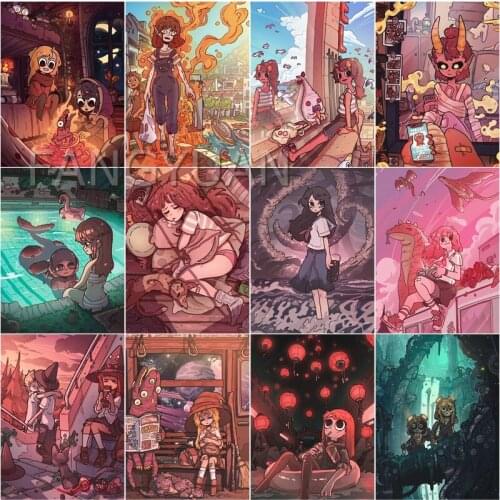 5D Diy Diamond Painting Cartoon Comics Cross Stitch Diamond Embroidery Full Square Round Diamond Mosaic Wall Art Pictures