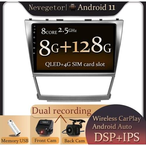 Android 11 For Toyota Camry 2007-2011 Car Radio Multimedia Video Player GPS Navigation NO DVD 2 Din Octa-Core IPS 4G