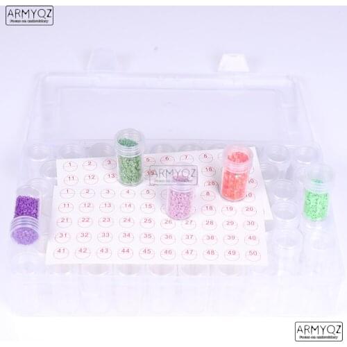 Diamond storage container, 64 grids, diamond painting container, bead storage, diamond painting storage