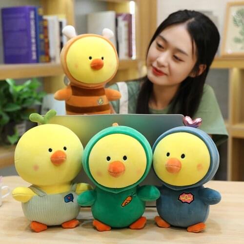 1pc 25cm Cute Stuffed Chicken Plush Toys Creative Dinosaur Bee Heart Chick Doll for Kids Baby Cartoon Lovely Birthday Gift