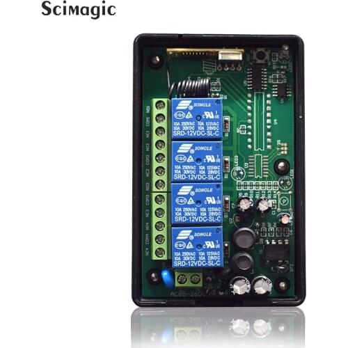 AC 85V~250V 110V 220V 4CH Wide Voltage Multi-Function RF Wireless Remote Radio Switch Remote Light Switch Wireless Receiver