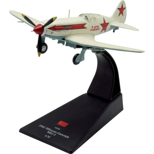 14610 WWII Die cast Metal Plane Models 1/72 Scale Military MIG-3 Fighter- Airplane Army Aircaft Model for Collection Gift