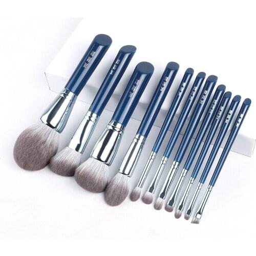 MyDestiny makeup brush makeup brushes set-high quality face&eye cosmetic pens-synthetic hair-The Sky Blue 11pcs super soft fiber