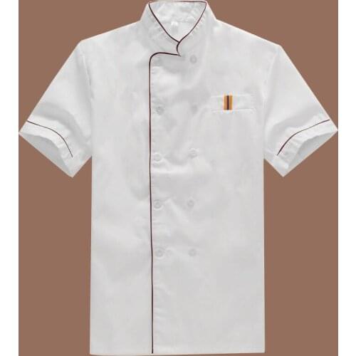 New Chef Short Sleeve Coat Summer Workwear Men & Women Work Services Hotel Kitchen Chef Uniform LOW LUV