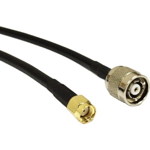 New Reverse RP-SMA Male Plug To RP-TNC male (female pin) RG58 Cable Adapter 50CM/100CM wholesale price