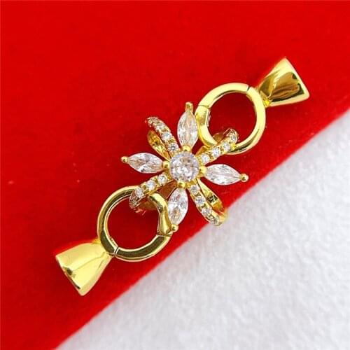 Wholesale DIY Natural Stones Beads Jewelry Making Accessories Silver/Gold/Rose Gold Metal Connector Clasps Findings