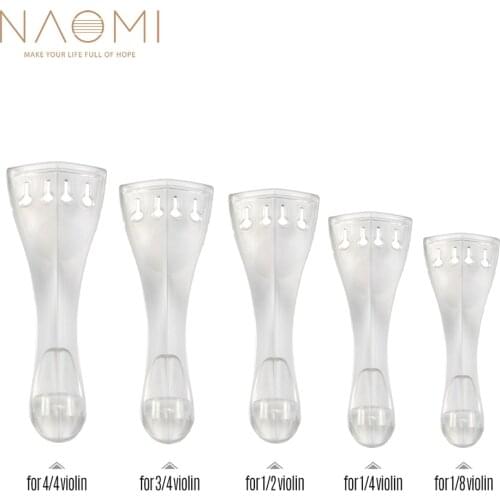 NAOMI Transparent Plastic Violin Tailpiece 4/4 3/4 1/2 1/4 1/8 Size Violin Use Fiddle Parts Accessories